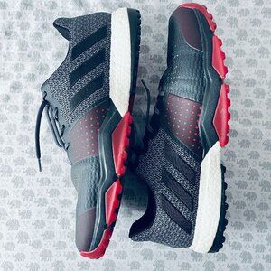 ADIDAS Adipower Sport Boost 3 Gry/Blk/Red Spikeless Golf Shoes Men's 13
